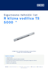 R klizna vodilica TS 5000  * Sigurnosno-tehnički list HR