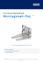 Montagesæt-fløj  * Produktdatablad DA