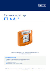 FT 4 A  * Termék adatlap HU