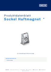 Sockel Haftmagnet  * Produktdatenblatt DE