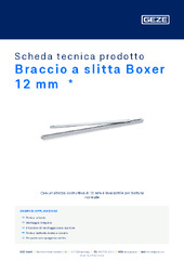 Braccio a slitta Boxer 12 mm  * Scheda tecnica prodotto IT