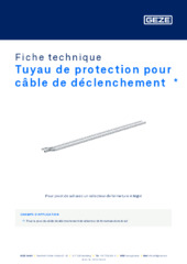 Tuyau de protection pour câble de déclenchement  * Fiche technique FR