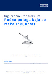 Handhebel OL 90 N abschließbar Sigurnosno-tehnički list HR