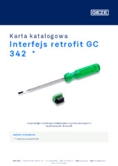 Interfejs retrofit GC 342  * Karta katalogowa PL