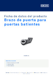 Brazo de puerta para puertas batientes Ficha de datos del producto ES