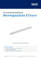 Montageplade ECturn Produktdatablad DA