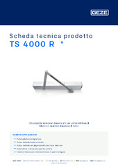 TS 4000 R  * Scheda tecnica prodotto IT