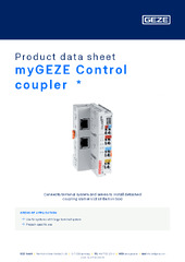 myGEZE Control coupler  * Product data sheet EN