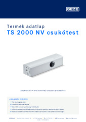 TS 2000 NV csukótest Termék adatlap HU