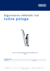 ručna poluga Sigurnosno-tehnički list HR