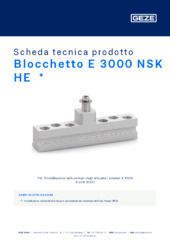 Blocchetto E 3000 NSK HE  * Scheda tecnica prodotto IT