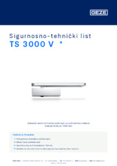 TS 3000 V  * Sigurnosno-tehnički list HR