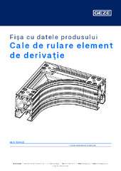 Cale de rulare element de derivație Fișa cu datele produsului RO