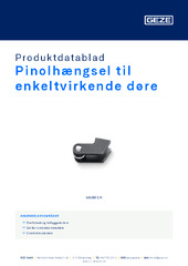 Pinolhængsel til enkeltvirkende døre Produktdatablad DA