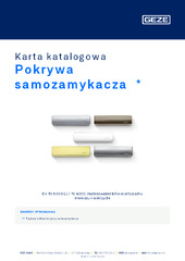 Pokrywa samozamykacza  * Karta katalogowa PL