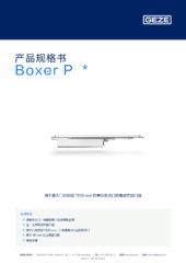 Boxer P  * 产品规格书 ZH