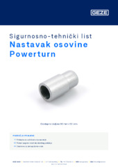 Nastavak osovine Powerturn Sigurnosno-tehnički list HR