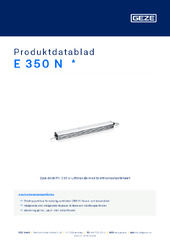 E 350 N  * Produktdatablad SV