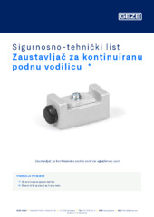 Zaustavljač za kontinuiranu podnu vodilicu  * Sigurnosno-tehnički list HR