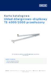 Układ dźwigniowo-drążkowy TS 4000/2000 przedłużony Karta katalogowa PL