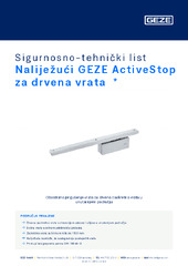 Naliježući GEZE ActiveStop za drvena vrata  * Sigurnosno-tehnički list HR