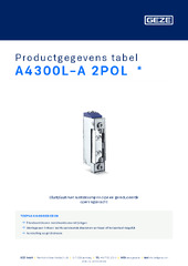A4300L-A 2POL  * Productgegevens tabel NL