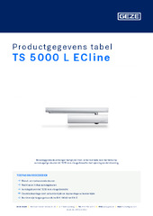 TS 5000 L ECline Productgegevens tabel NL