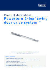 Powerturn 2-leaf swing door drive system  * Product data sheet EN
