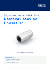 Nastavak osovine Powerturn Sigurnosno-tehnički list HR