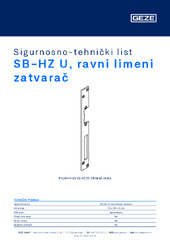 SB-HZ U, ravni limeni zatvarač Sigurnosno-tehnički list HR