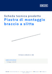 Piastra di montaggio braccio a slitta Scheda tecnica prodotto IT