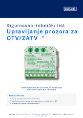 Upravljanje prozora za OTV/ZATV  * Sigurnosno-tehnički list HR