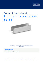 Floor guide set glass guide Product data sheet EN