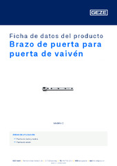Brazo de puerta para puerta de vaivén Ficha de datos del producto ES