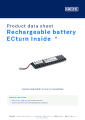 Rechargeable battery ECturn Inside  * Product data sheet EN