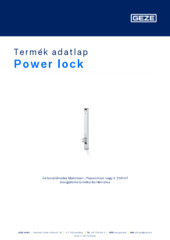 Power lock Termék adatlap HU