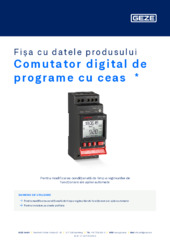 Comutator digital de programe cu ceas  * Fișa cu datele produsului RO