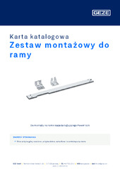 Zestaw montażowy do ramy Karta katalogowa PL