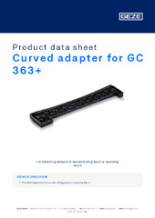 Curved adapter for GC 363+ Product data sheet EN