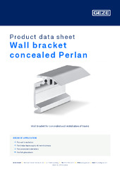 Wall bracket concealed Perlan | GEZE