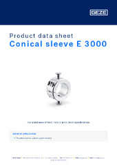 Conical sleeve E 3000 Product data sheet EN