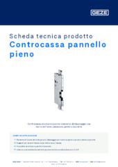 Controcassa pannello pieno Scheda tecnica prodotto IT