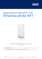 Stražnja ploča KFT  * Sigurnosno-tehnički list HR