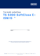 TS 5000 SoftClose E-ISM/G  * Termék adatlap HU