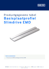 Basisplaatprofiel Slimdrive EMD Productgegevens tabel NL