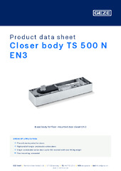 Closer body TS 500 N EN3 Product data sheet EN