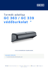 GC 363 / GC 339 védőburkolat  * Termék adatlap HU