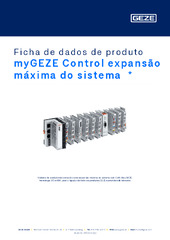 myGEZE Control expansão máxima do sistema  * Ficha de dados de produto PT