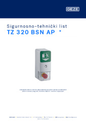 TZ 320 BSN AP  * Sigurnosno-tehnički list HR