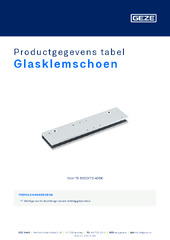 Glasklemschoen Productgegevens tabel NL
